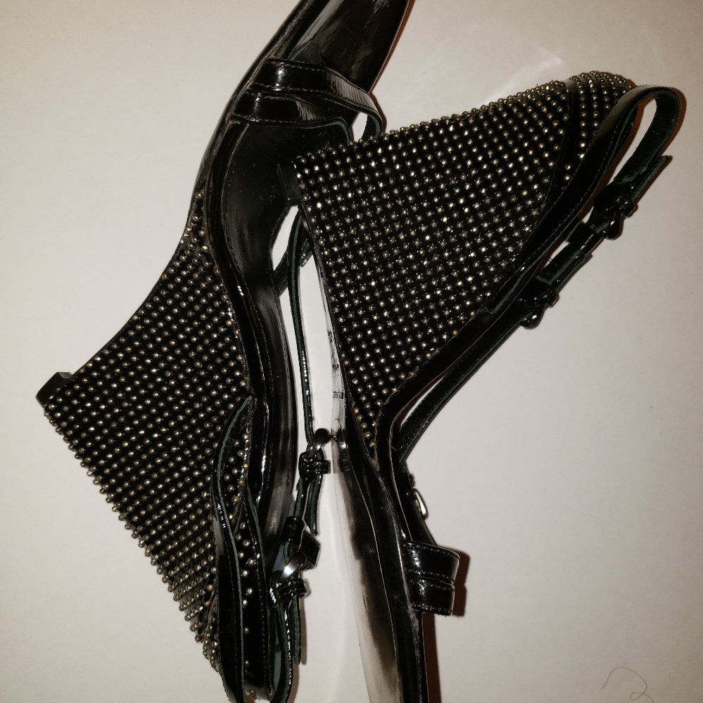 Never worn Burberry studded wedge heel sandal - Picture 3 of 8